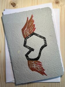 Schreibkarte Flying heart