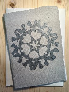 Schreibkarte Taubenring Scherenschnitt