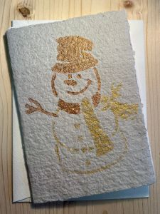 Schreibkarte Schneemann