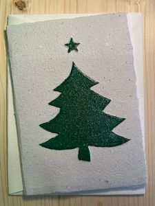 Schreibkarte Tanne grün