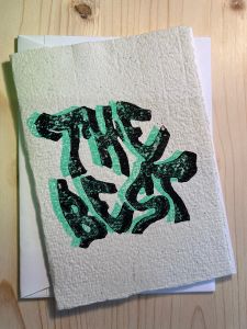 Schreibkarte THE BEST grün