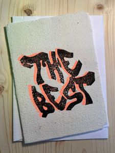 Schreibkarte THE BEST orange