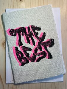 Schreibkarte THE BEST pink