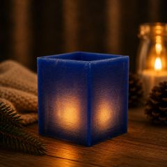 Wachslaterne blau