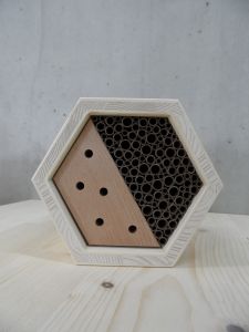 Nisthilfenmodul - Wildbienen, Pappröhrchen/Holzblock
